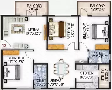 Floor plan for SAS Honey Dew