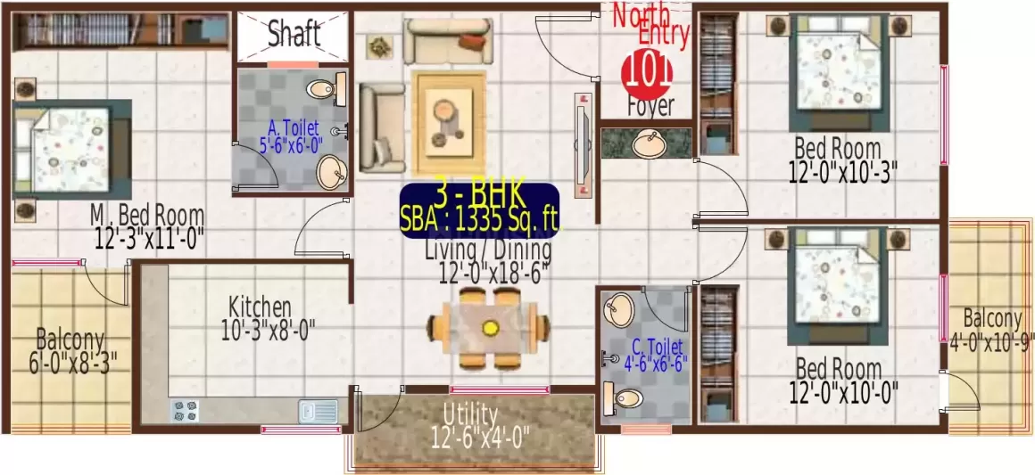 Floor plan for SLV Gardenia