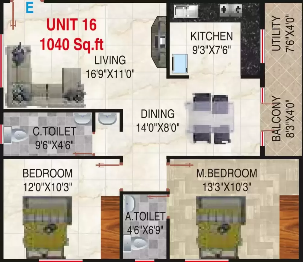 Floor plan for Sai Krupa