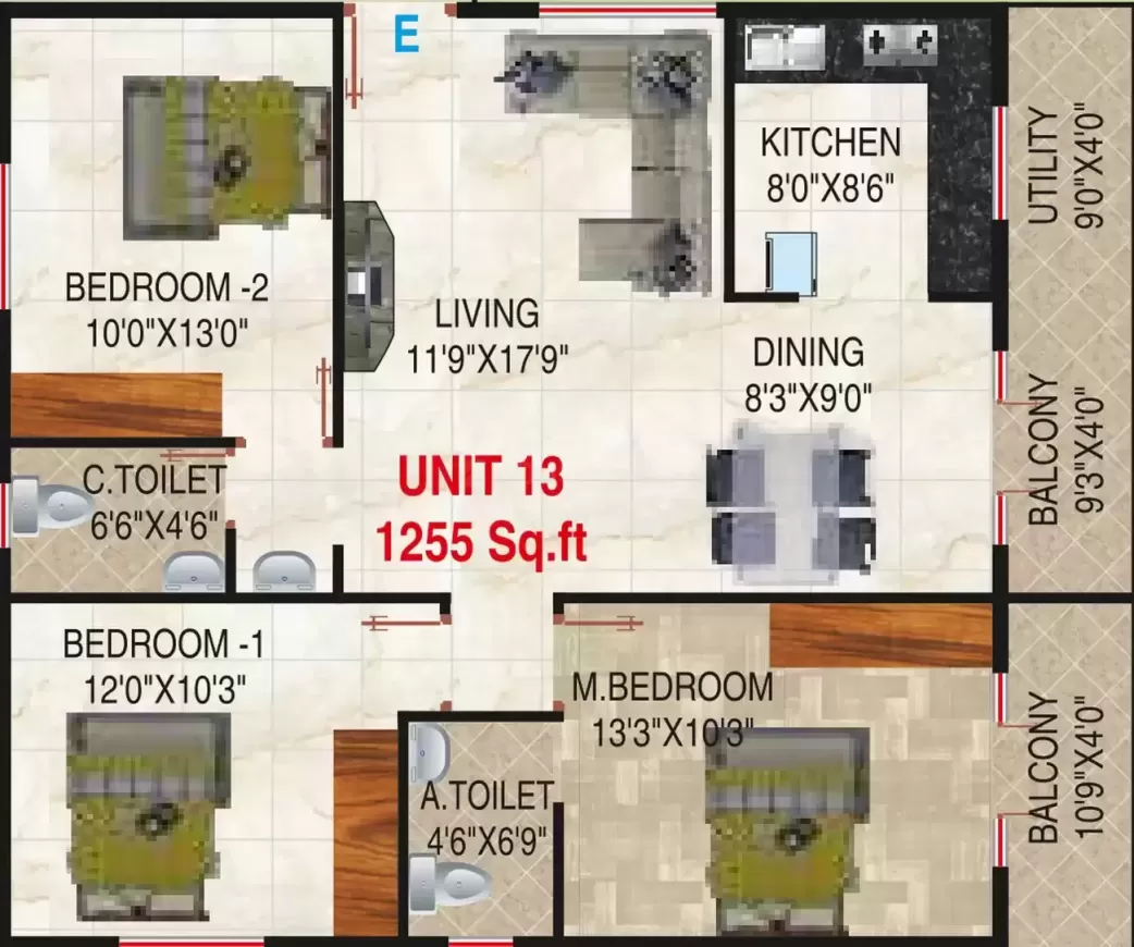 Floor plan for Sai Krupa