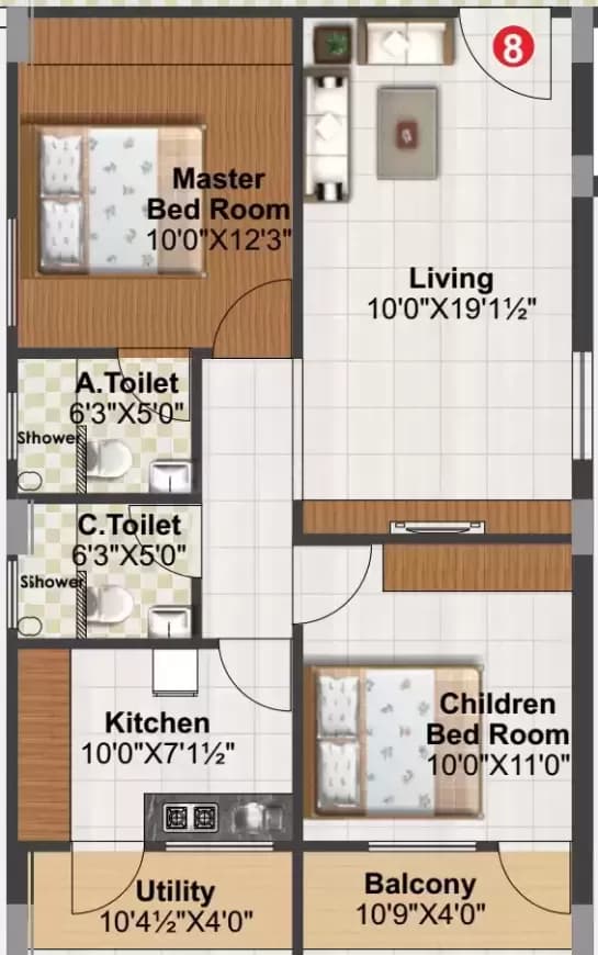 Floor plan for Sai Maharaj Vihar