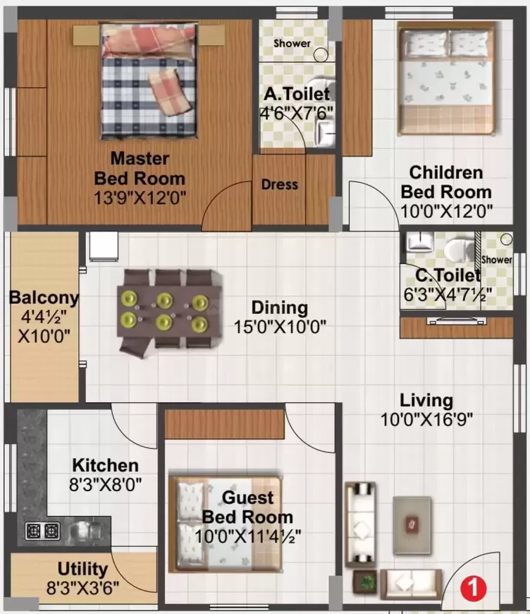 Floor plan for Sai Maharaj Vihar