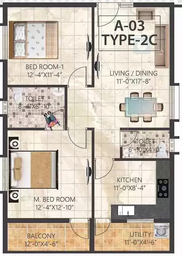 Floor plan for Saket Pranamam