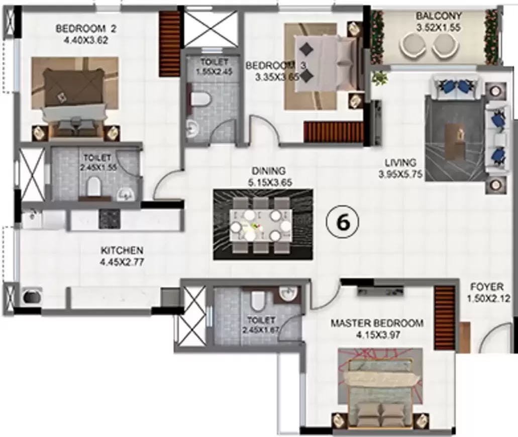 Floor plan for Salarpuria Sattva Exotic