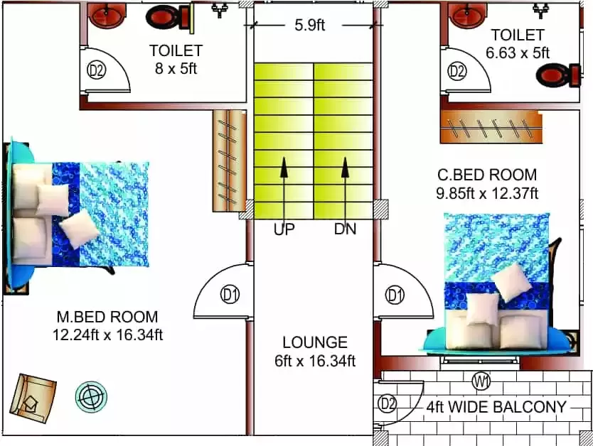 Floor plan for Sanman Trinity Villas