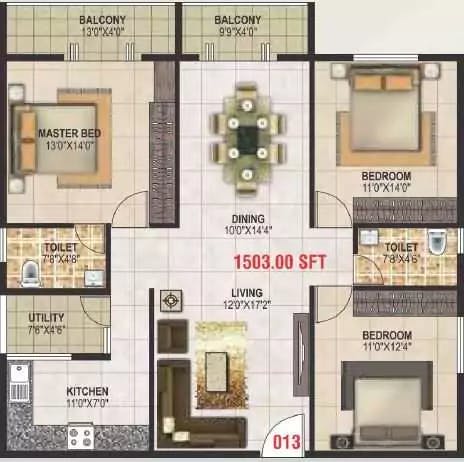 Floor plan for Shirdi Sai Sunny Heights