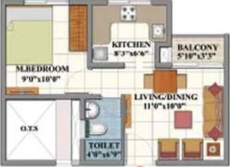Floor plan for Shriram Divine City Phase 2