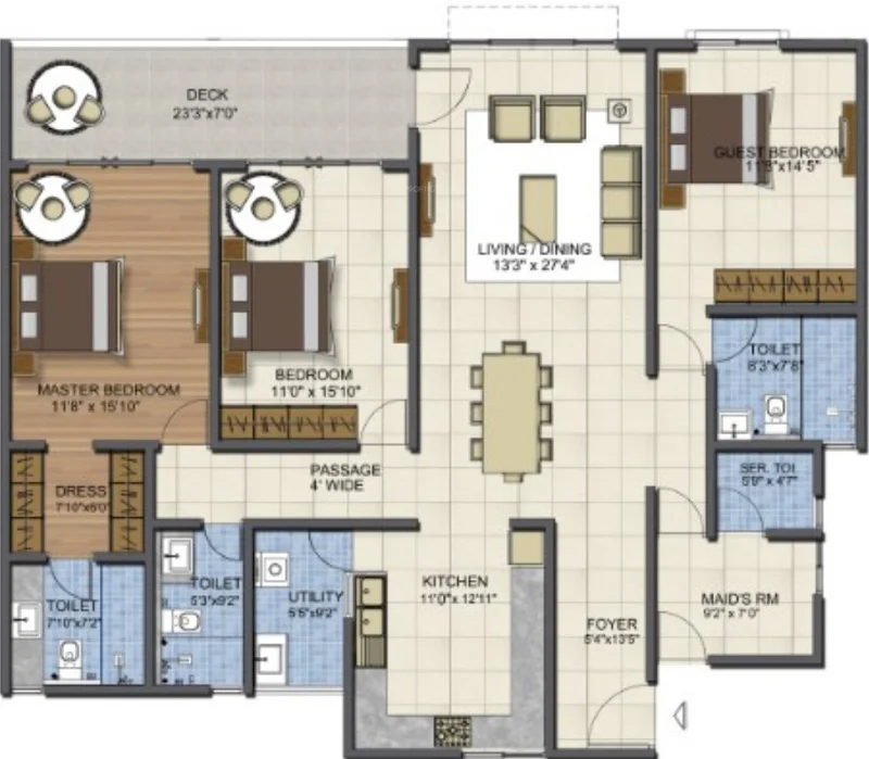 Floor plan for Shriram Hebbal One