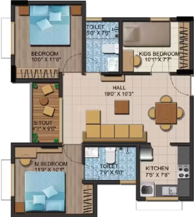 Floor plan for Shriram Liberty Square