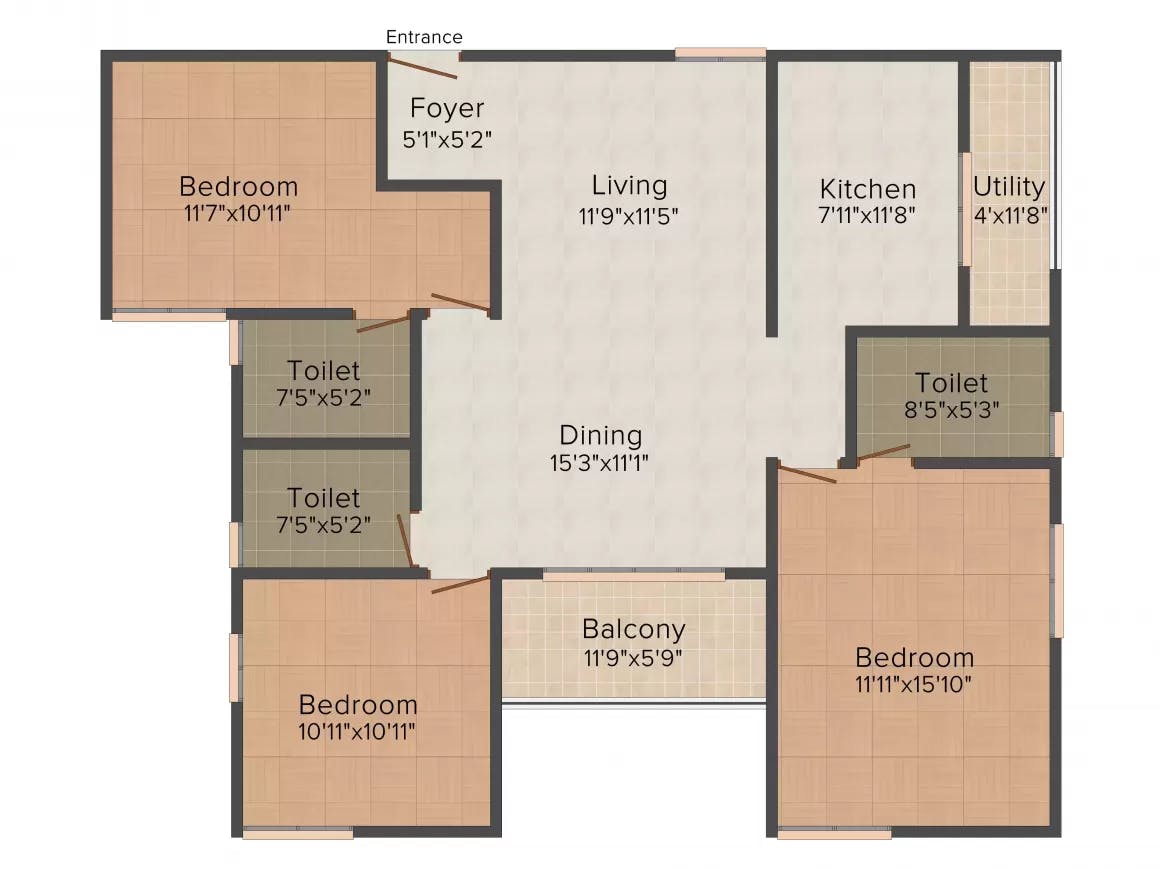 Floor plan for Shriram Luxor
