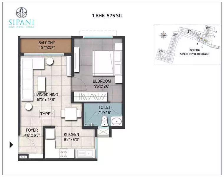 Floor plan for Sipani Royal Heritage