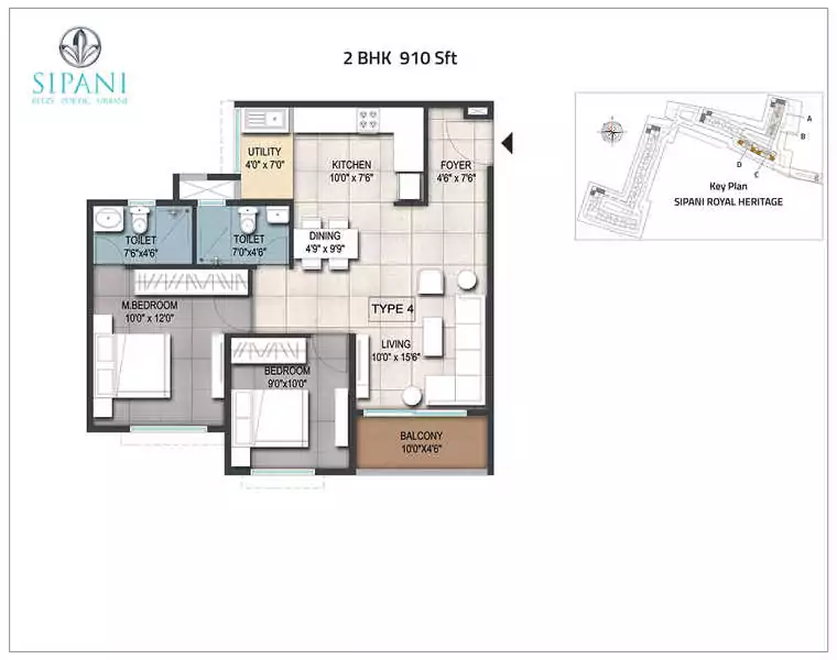 Floor plan for Sipani Royal Heritage