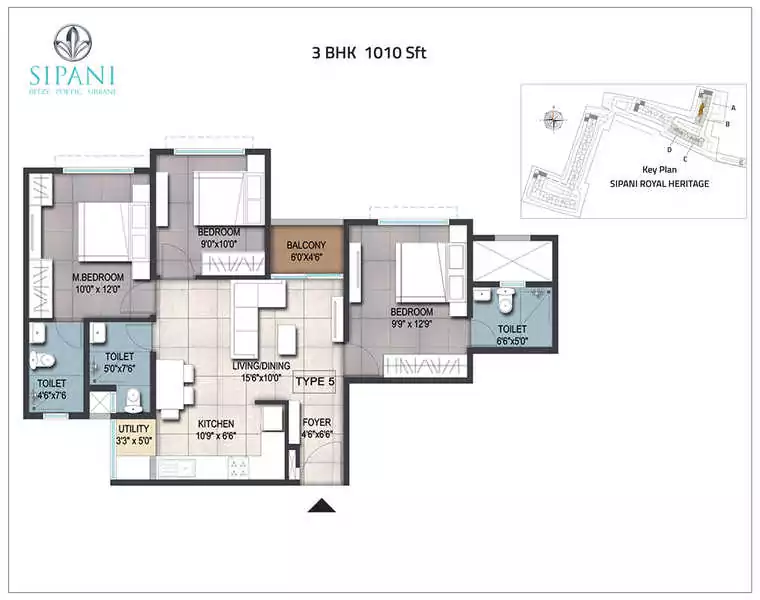 Floor plan for Sipani Royal Heritage