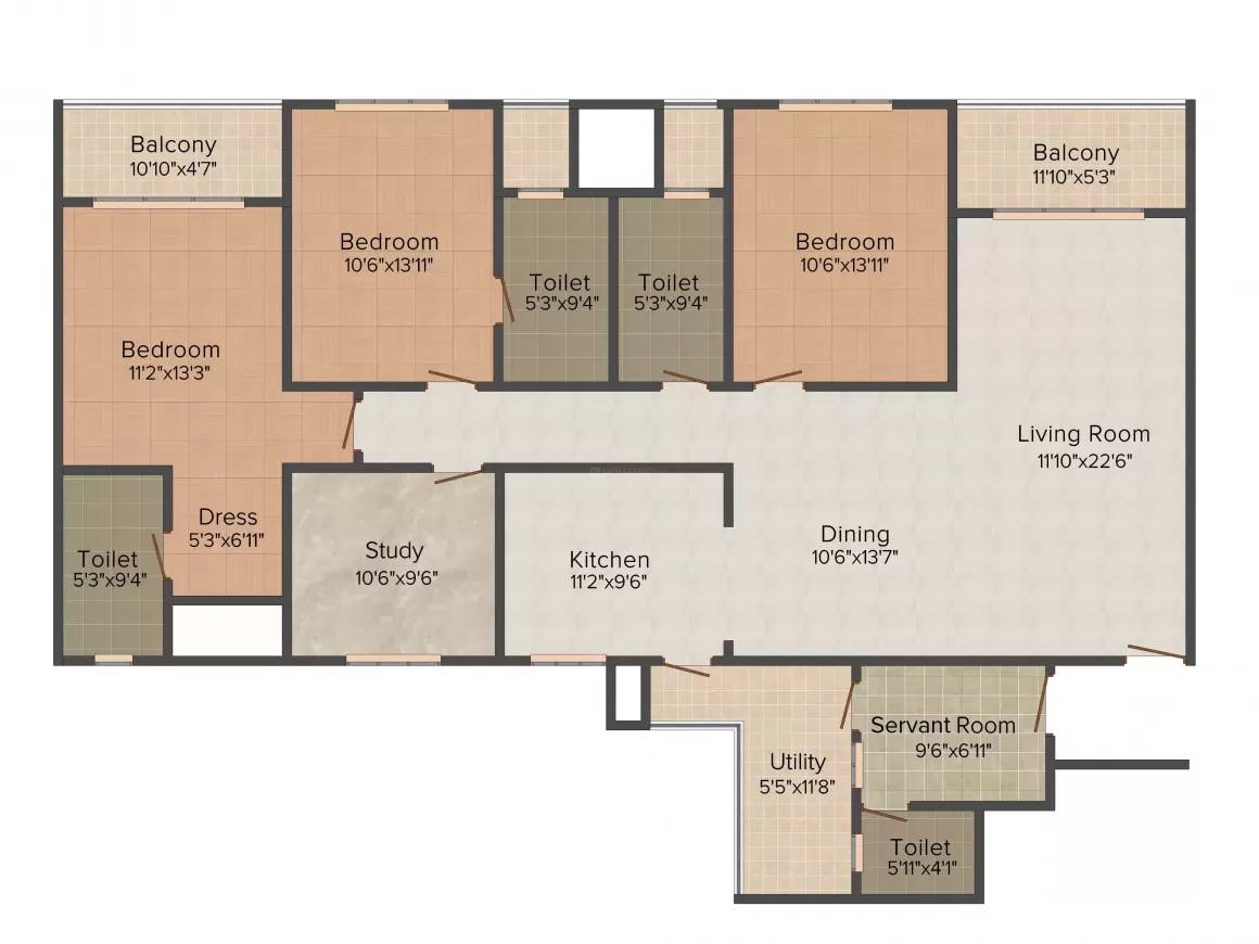 Floor plan for Sobha Forest View 