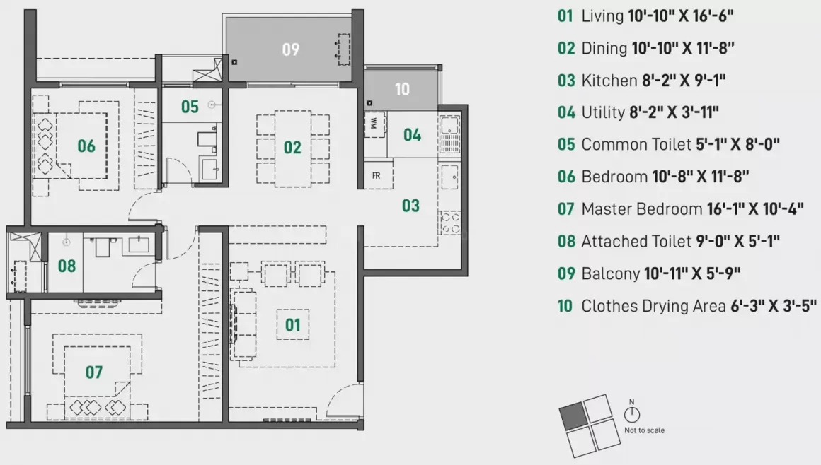 Floor plan for Spectra Raaya