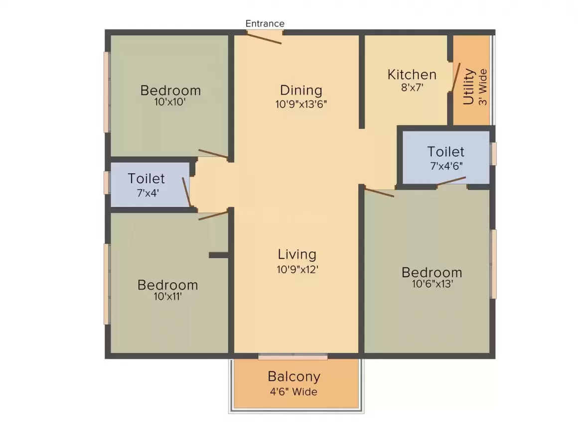 Floor plan for Srisairam Lake City