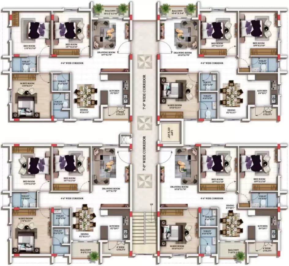 Floor plan for Star Lotus Apartments