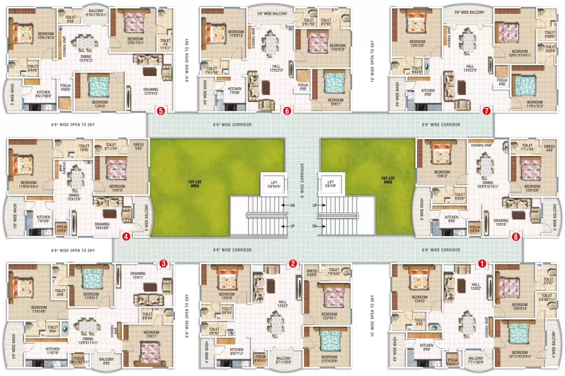 Floor plan for Surya Galaxy Towers