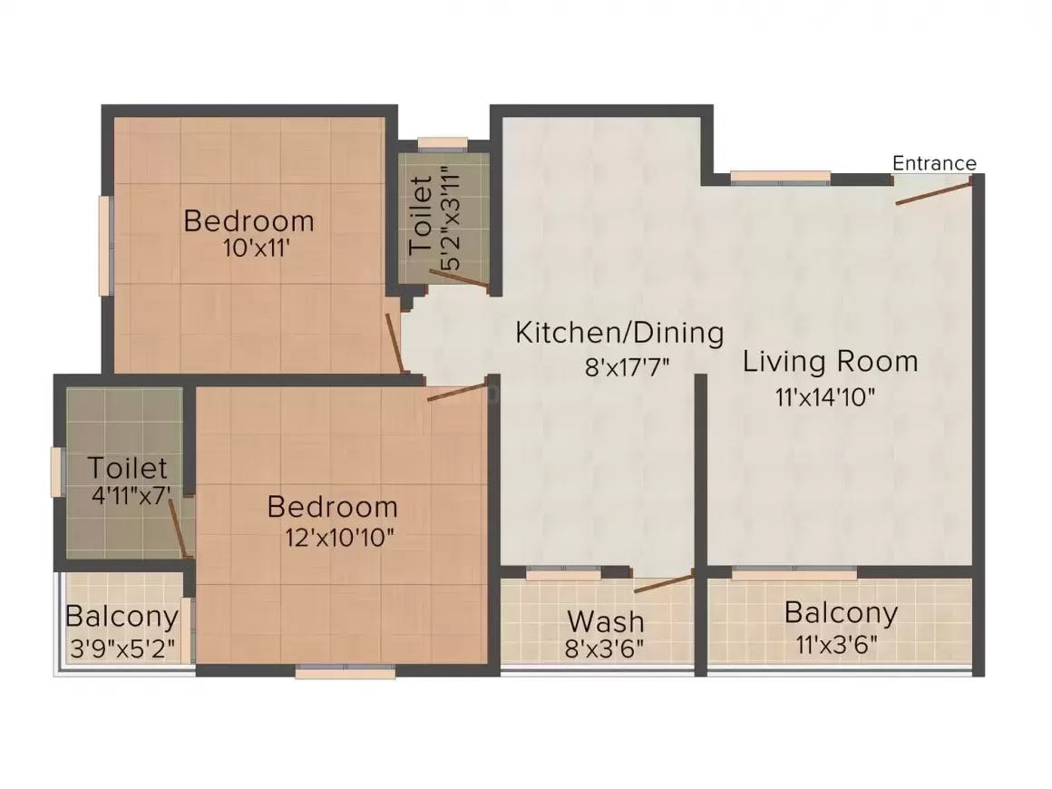 Floor plan for TCH Garden Residency