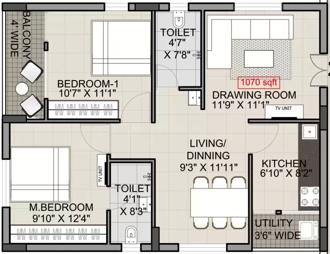 Floor plan for Technopolis Solitaire Pride