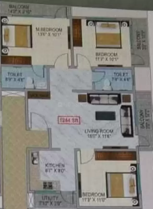 Floor plan for Uthrankar Krishna Kruthi CR Pride