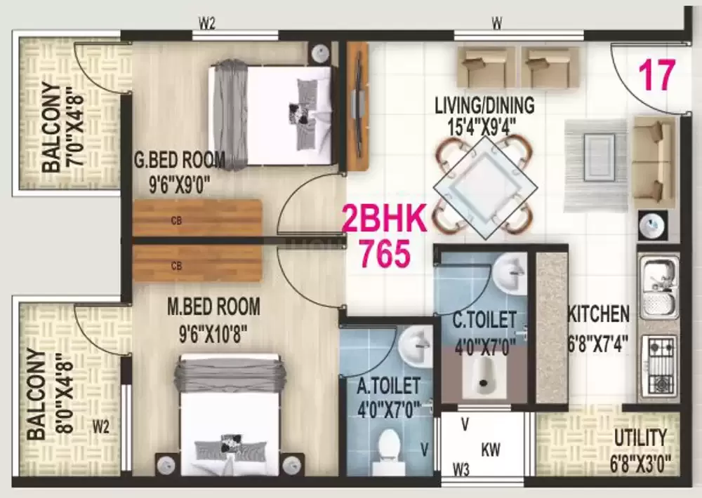 Floor plan for Vaastu Tranquil