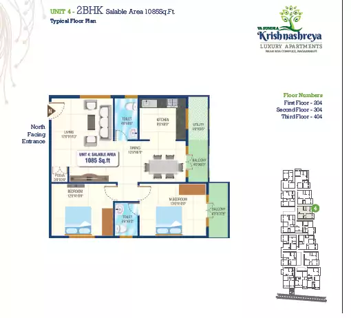 Floor plan for Vasundra Krishnashreya