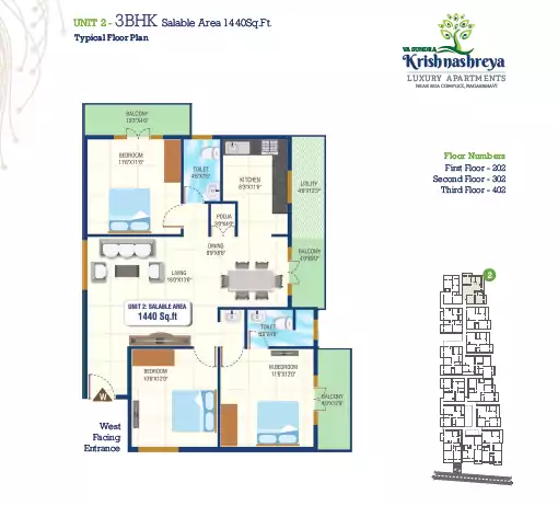 Floor plan for Vasundra Krishnashreya