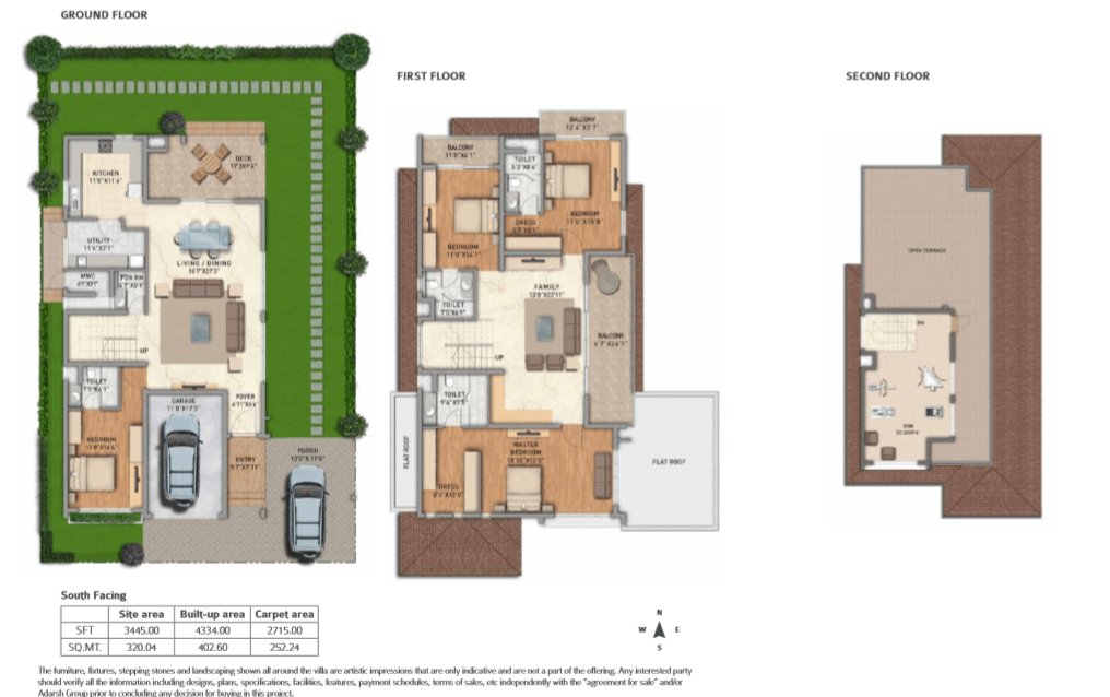Floor plan for Adarsh Tranqville