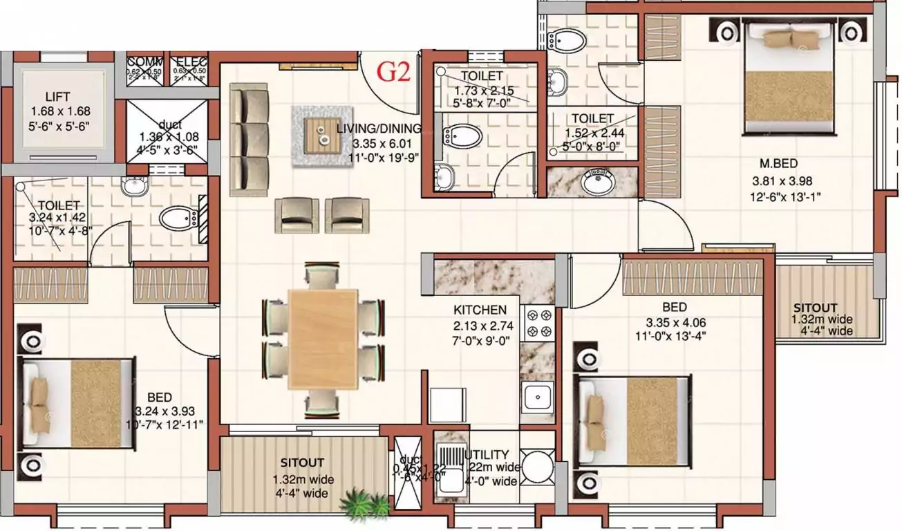 Floor plan for Ahad Excellencia