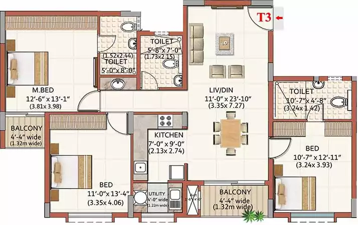 Floor plan for Ahad Excellencia