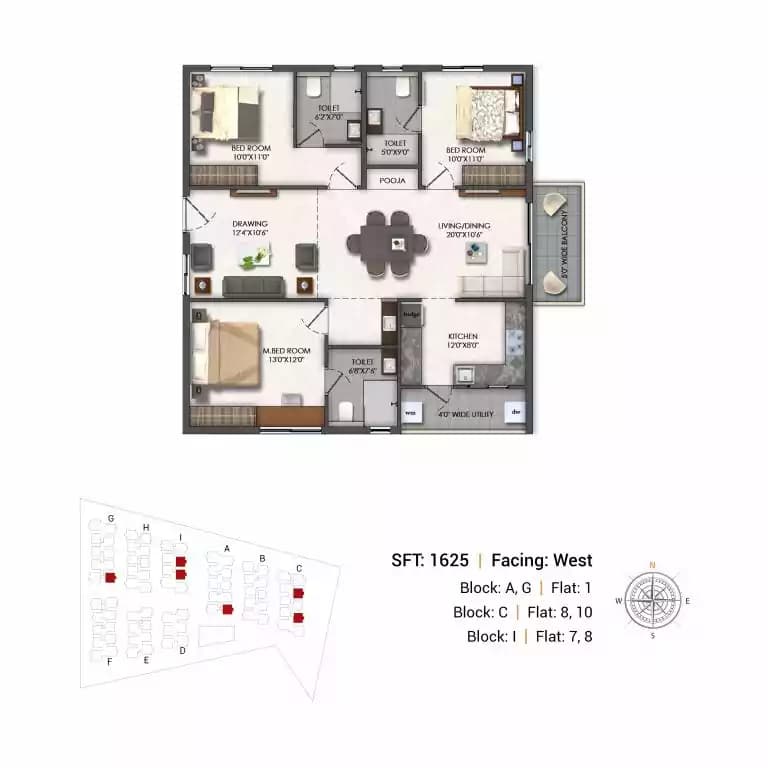 Floor plan for Aspire Spaces Ameya