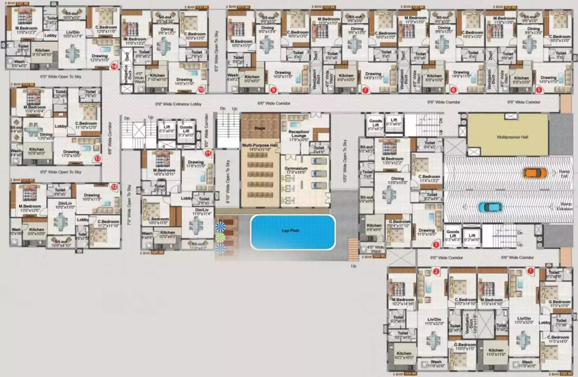 Floor plan for Balaji Aavaas