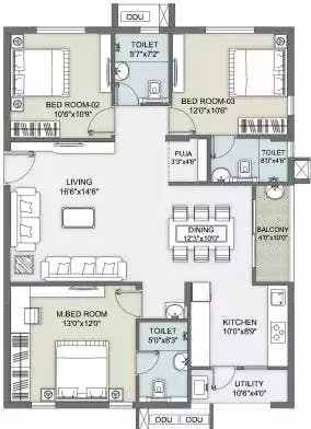 Floor plan for Ambience Courtyard