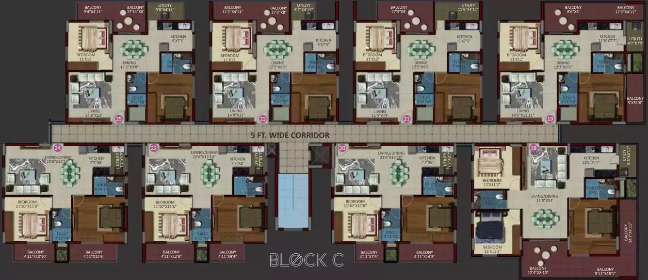 Floor plan for Desai Grandeur