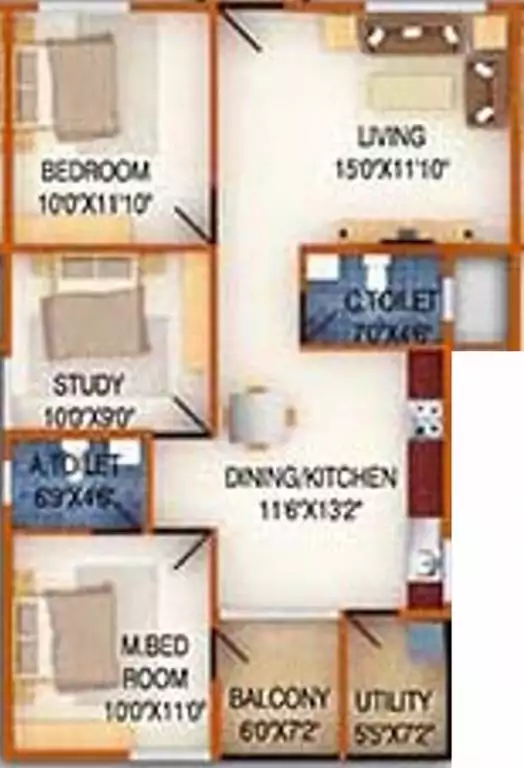 Floor plan for DS MAX Silver Wood