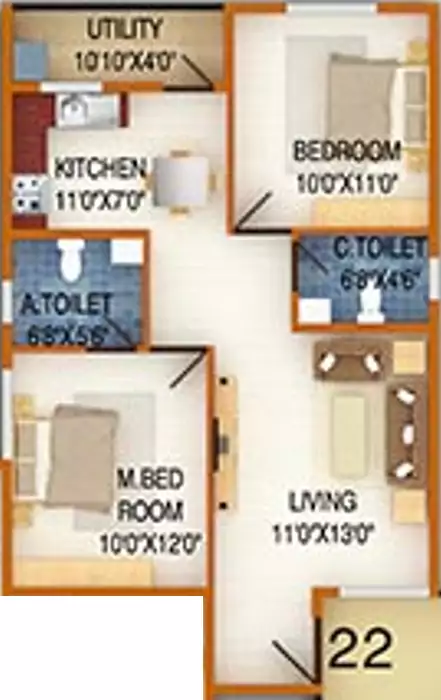 Floor plan for DS MAX Silver Wood