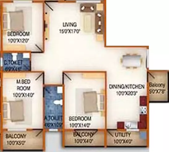 Floor plan for DS MAX Silver Wood