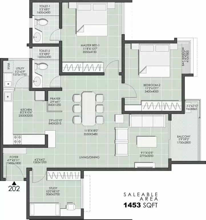 Floor plan for Durga Petals