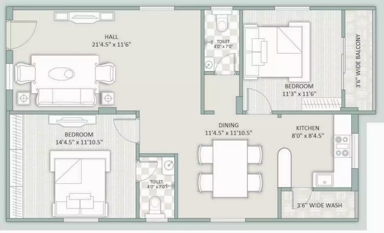 Floor plan for Infocity Emerald