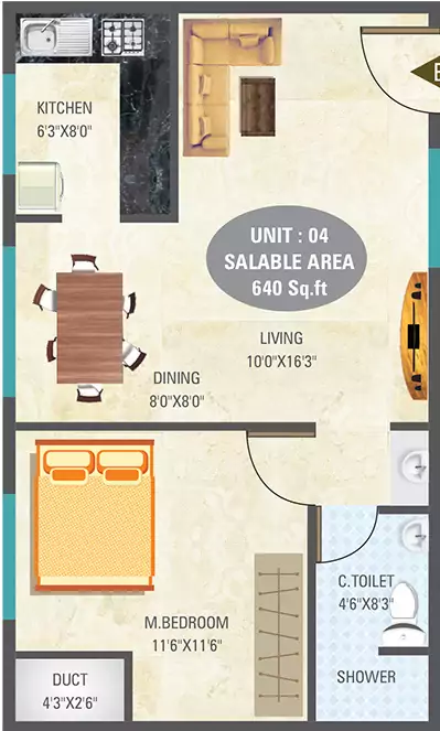 Floor plan for 5 Elements Eshwaree Orchids