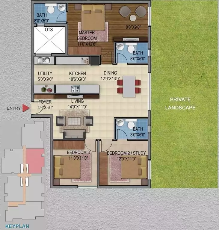 Floor plan for Ezzy Gallery Central