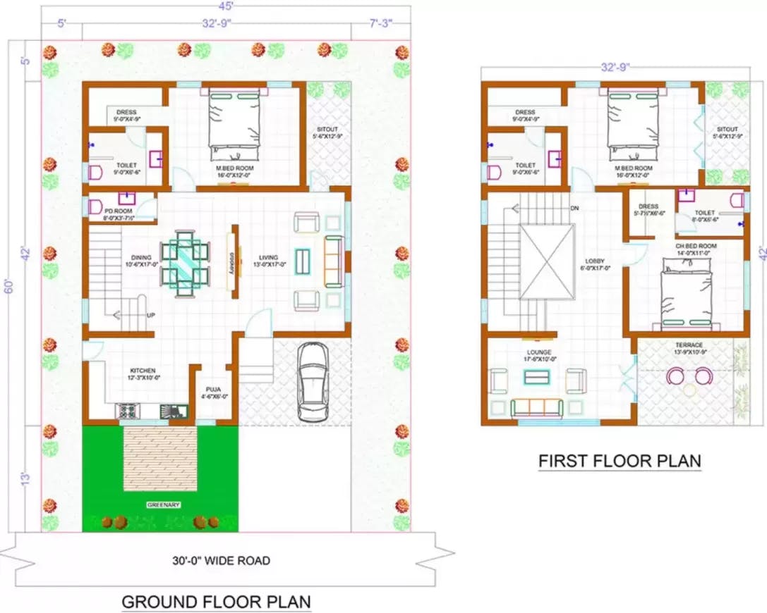 Floor plan for DLR Sai Samruddhi