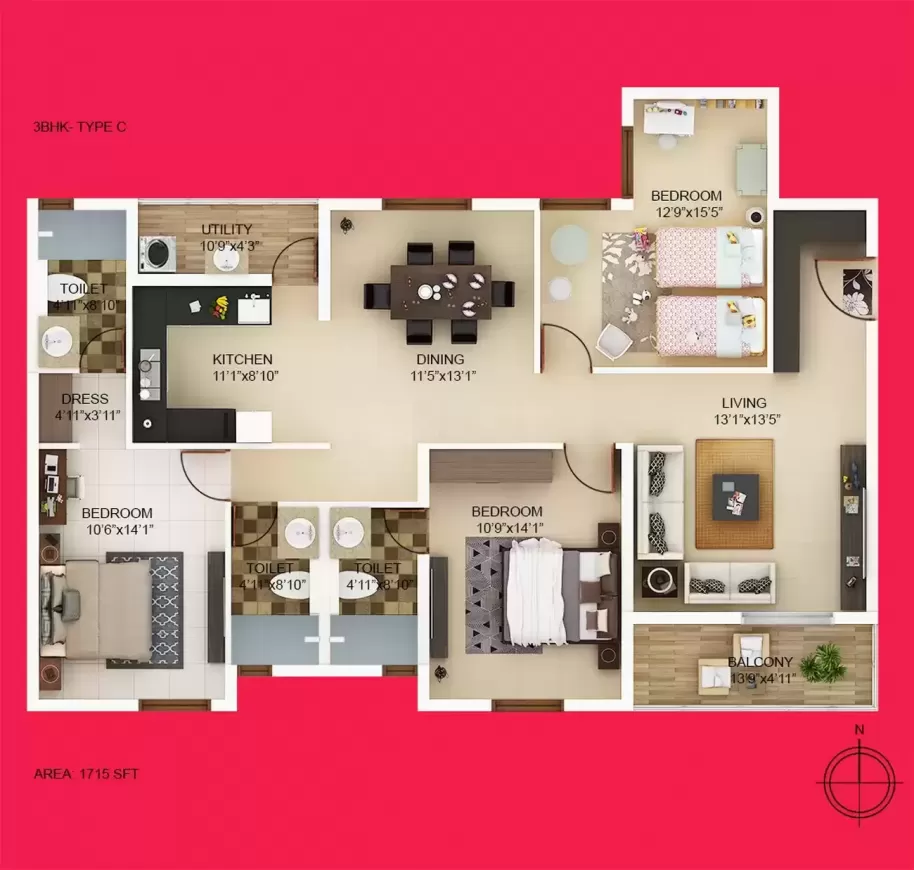 Floor plan for High Cliff