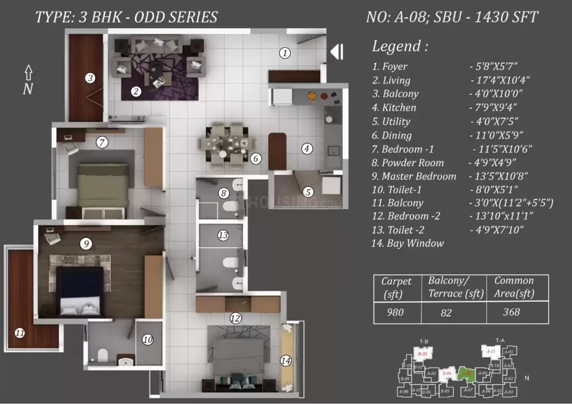 Floor plan for Keya The Green Terraces