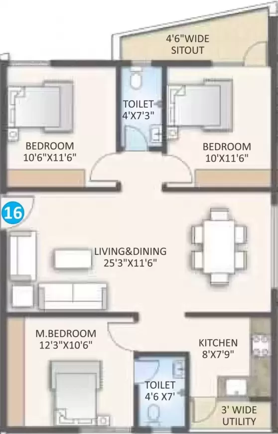 Floor plan for Alpine Vistula