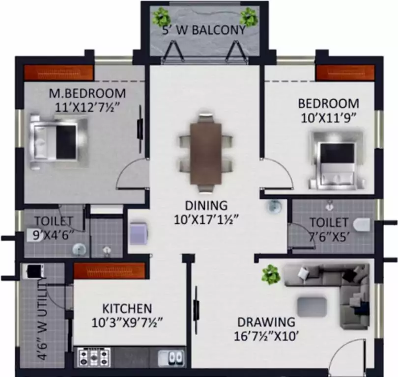 Floor plan for GreenMark Galaxy Apartments