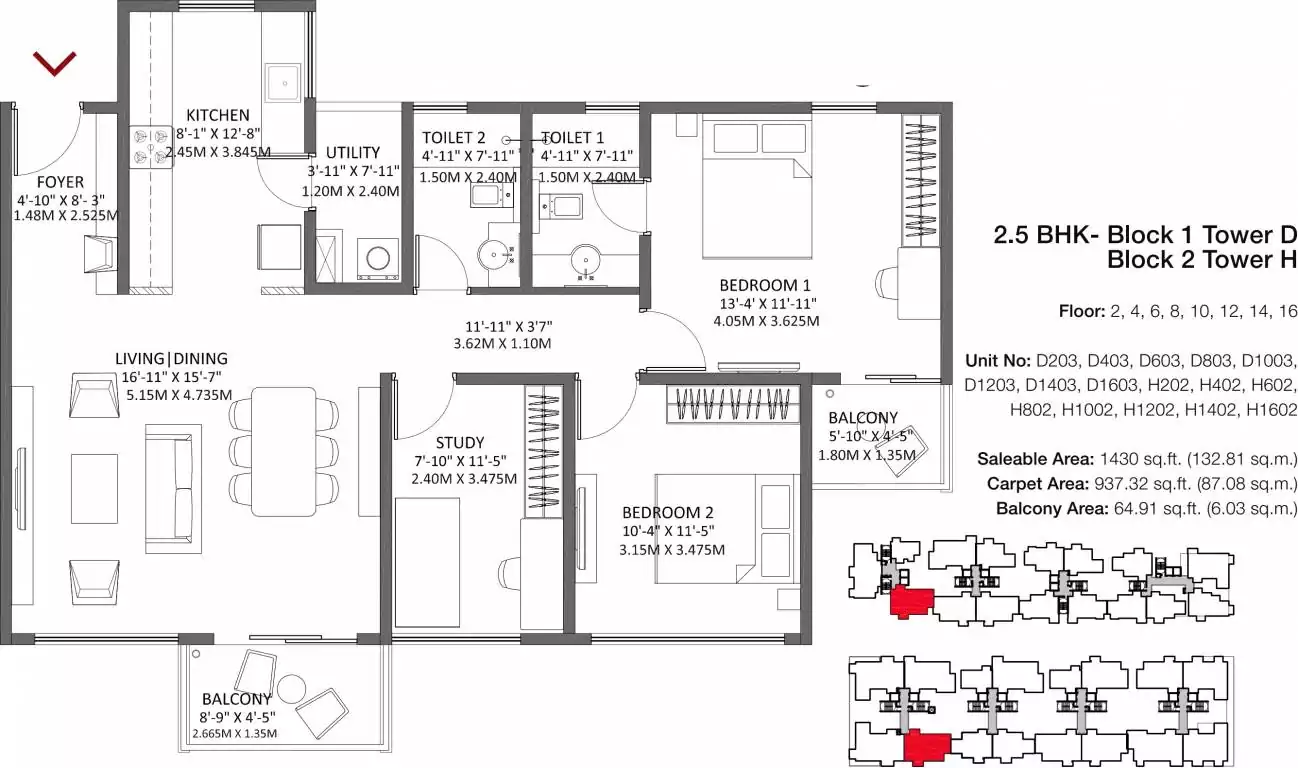 Floor plan for Godrej Air