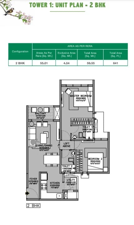 Floor plan for Godrej Green Vistas