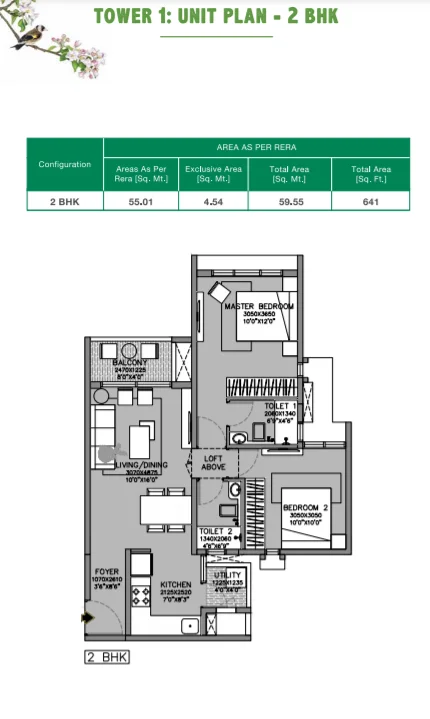 Floor plan for Godrej Green Vistas